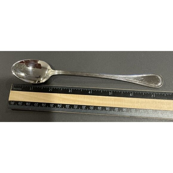 Wallace WAS159 Glossy Outline 18/10 Stainless Flatware Ice Tea Spoons Set Of 6 - Picture 5 of 5